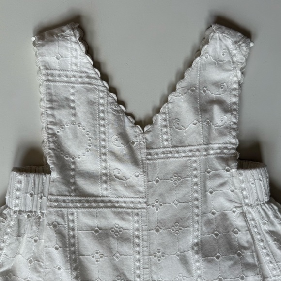 Zara Girls White Swiss Embroidery Playsuit - Size 6-7 - Picture 6 of 11